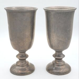 Wilton Armetale Water Goblets Pair #1931